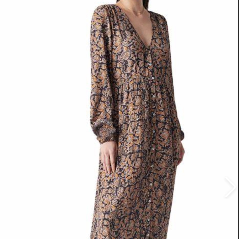 🌸 Faherty Toluca Maxi Dress  Size L – Boho Elegance in Excellent Condition $125